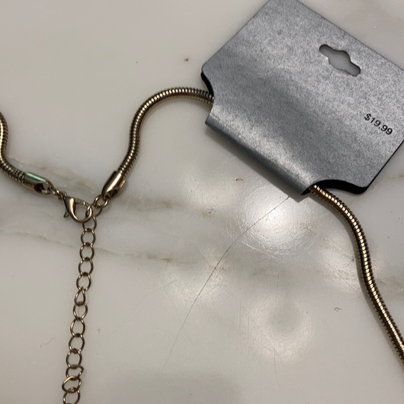 Big Dark Green Stone Statement Necklace - Picture 3 of 3